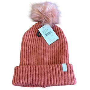 NWT Brixton Alison Knit Pom Pom Beanie Rust / Orange New